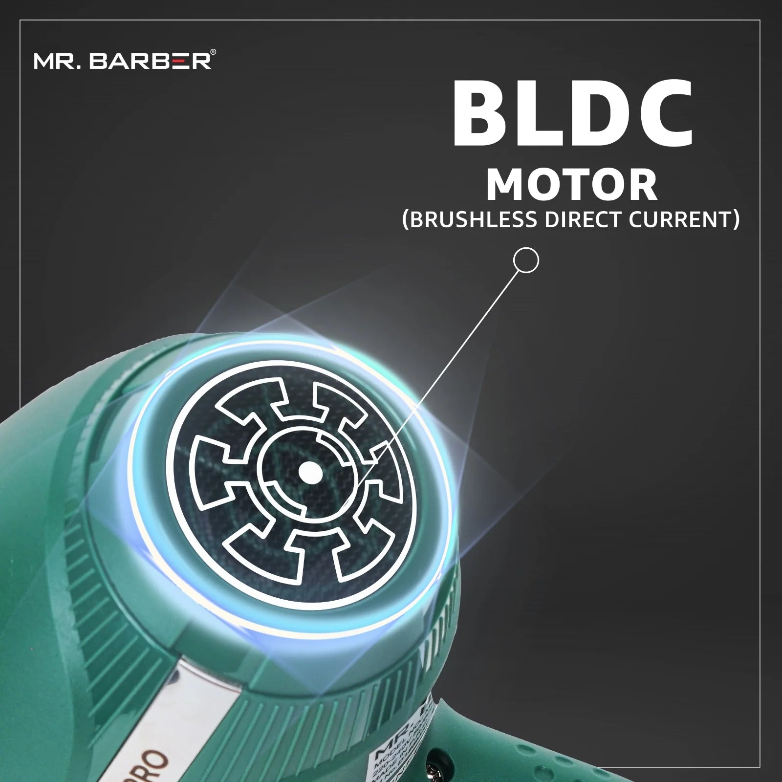 Mr. Barber 2400 Watts Infinity Pro Ionic Hair Dryer Ceramic Technology With 3-Heat Settings & 2-Speed Settings For Professional Styling (Green) - 1 Piece
