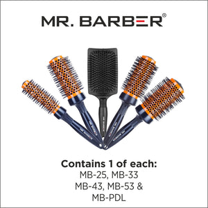 Mr. Barber Ceramic Brush Kit (Free Paddle Brush)