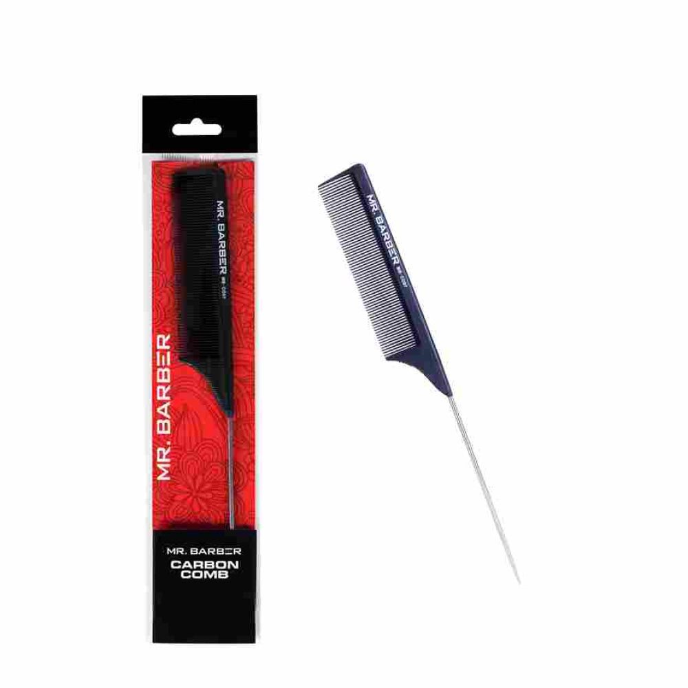 Mr. Barber Pin Tail Comb MB-CO07 | Professional Precision Hair Styling & Sectioning Comb (1 Piece)