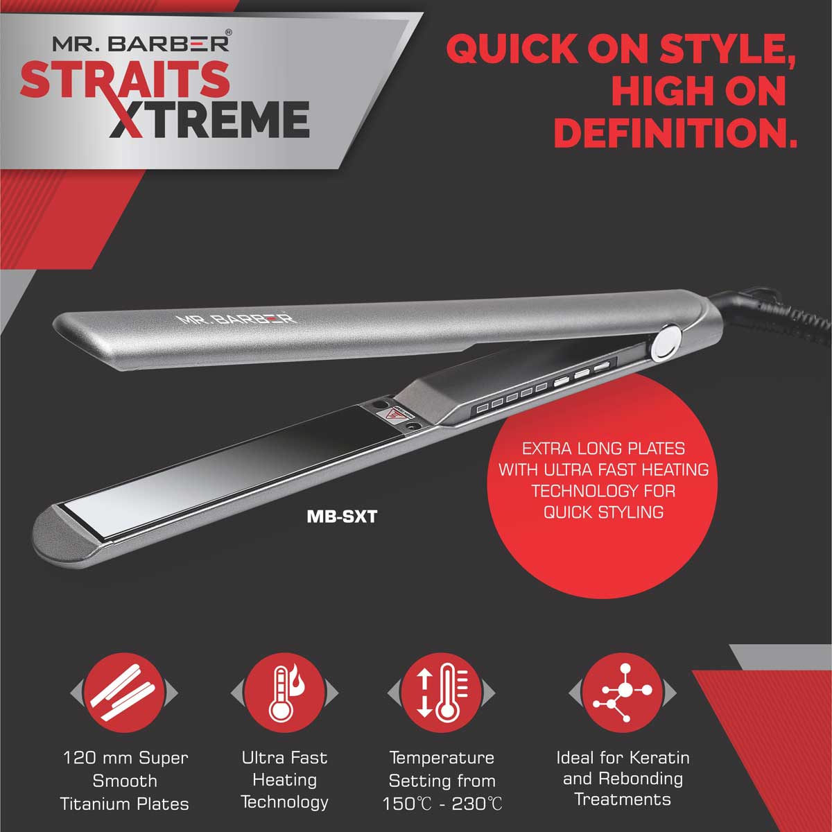 Mr. Barber Straight Xtreme Hair Straightener
