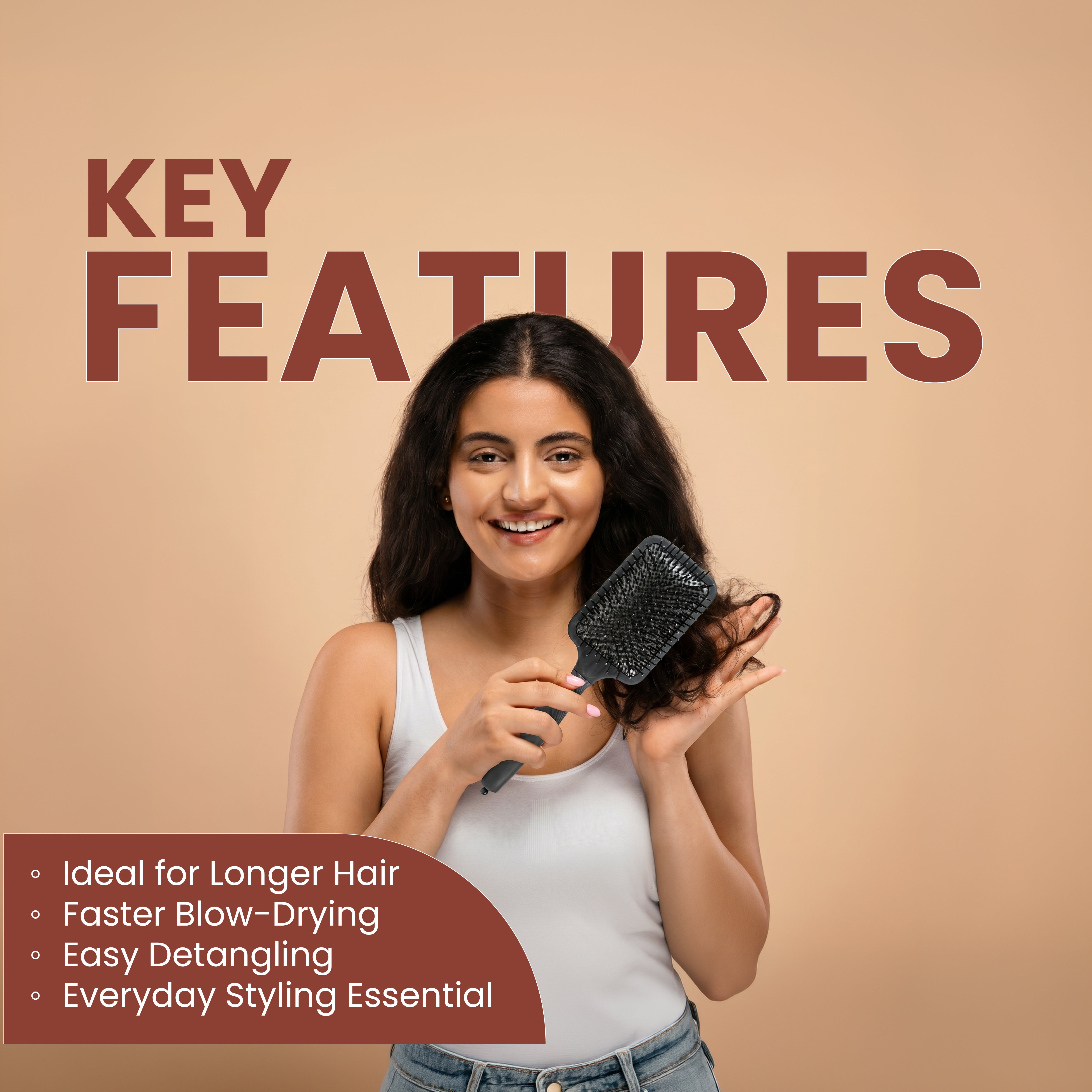 Mr. Barber Soft Pad Paddle Brush | Air-Cushioned Paddle Brush | Heat-Resistant Bristles | Gentle Detangling & Faster Blow-Drying | Lightweight Ergonomic Hair Brush | Suitable for All Hair Types