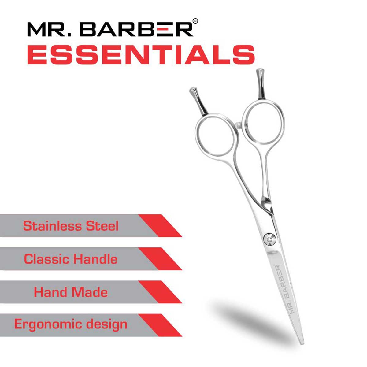 Mr. Barber Essentials Hair Scissors 5.5 Inch (14 cm) MB ES55 | Professional Precision Cutting Shears for Salon & Home Use - 1 Piece