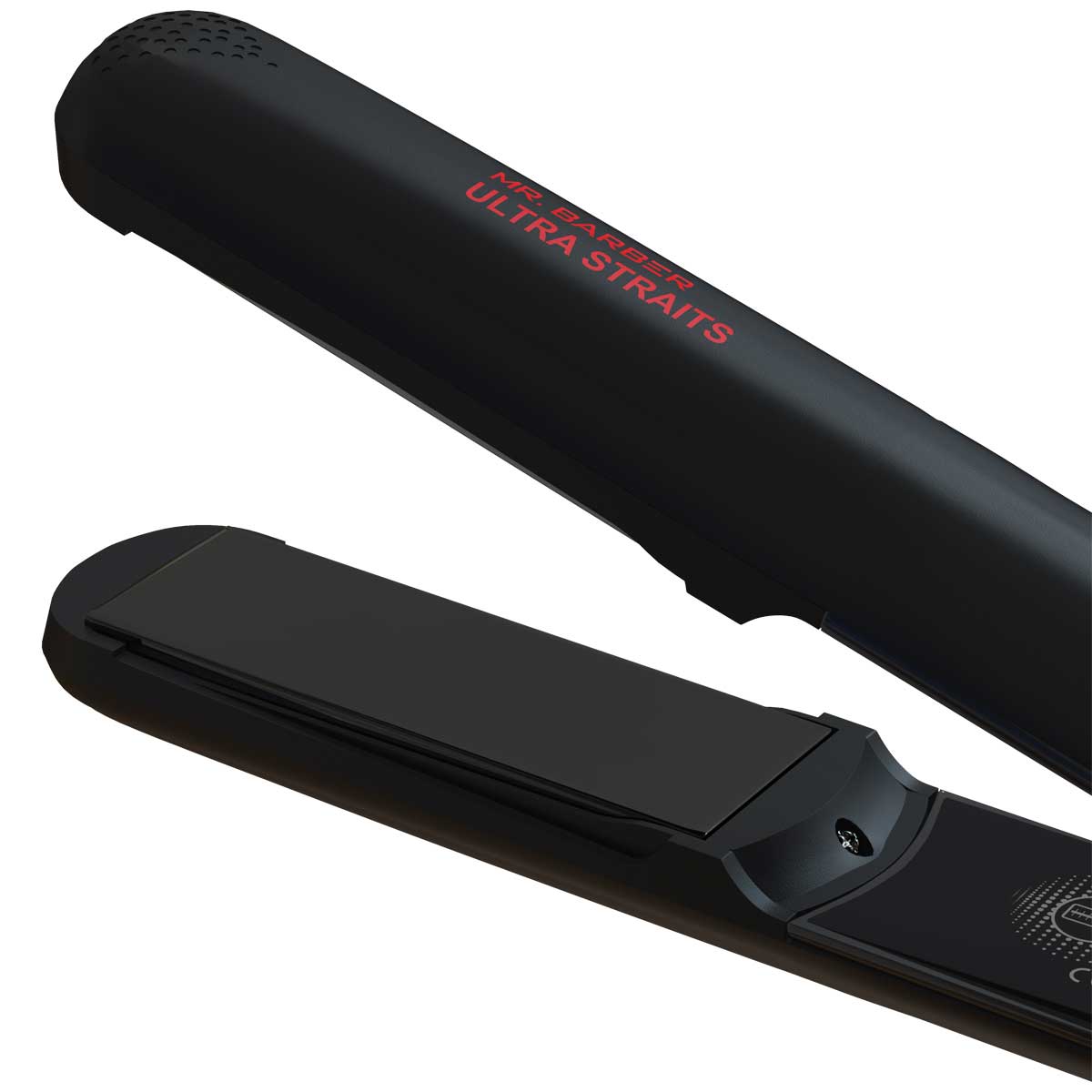 Mr Barber Ultra Straits, Tourmaline Ceramic Plates, Professional Hair Straightener - Black Flat Iron - 1 Piece
