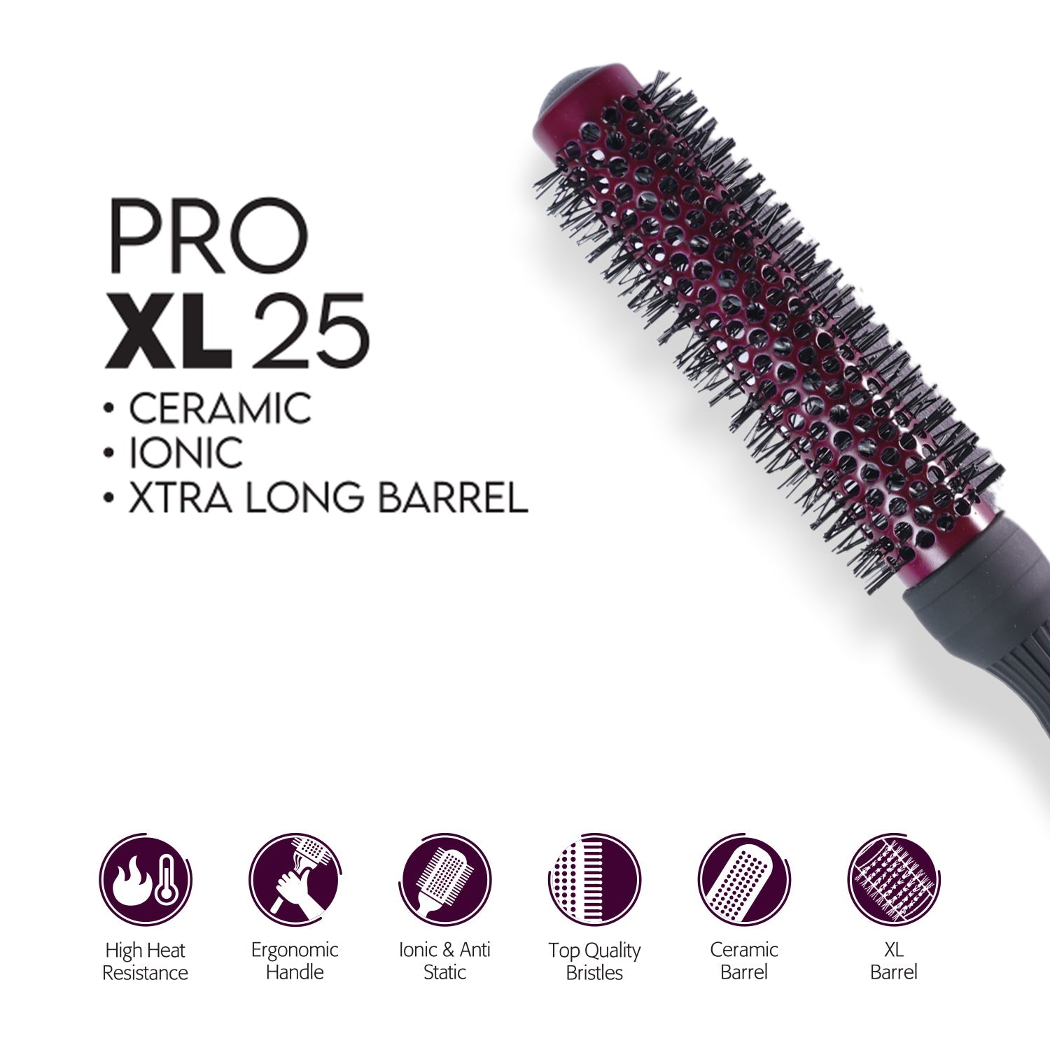 Mr. Barber Pro XL Ceramic Thermal Ion Brush-25 mm