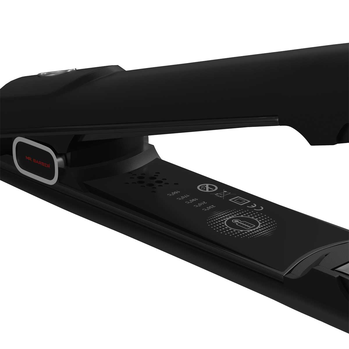 Mr Barber Ultra Straits, Tourmaline Ceramic Plates, Professional Hair Straightener - Black Flat Iron - 1 Piece