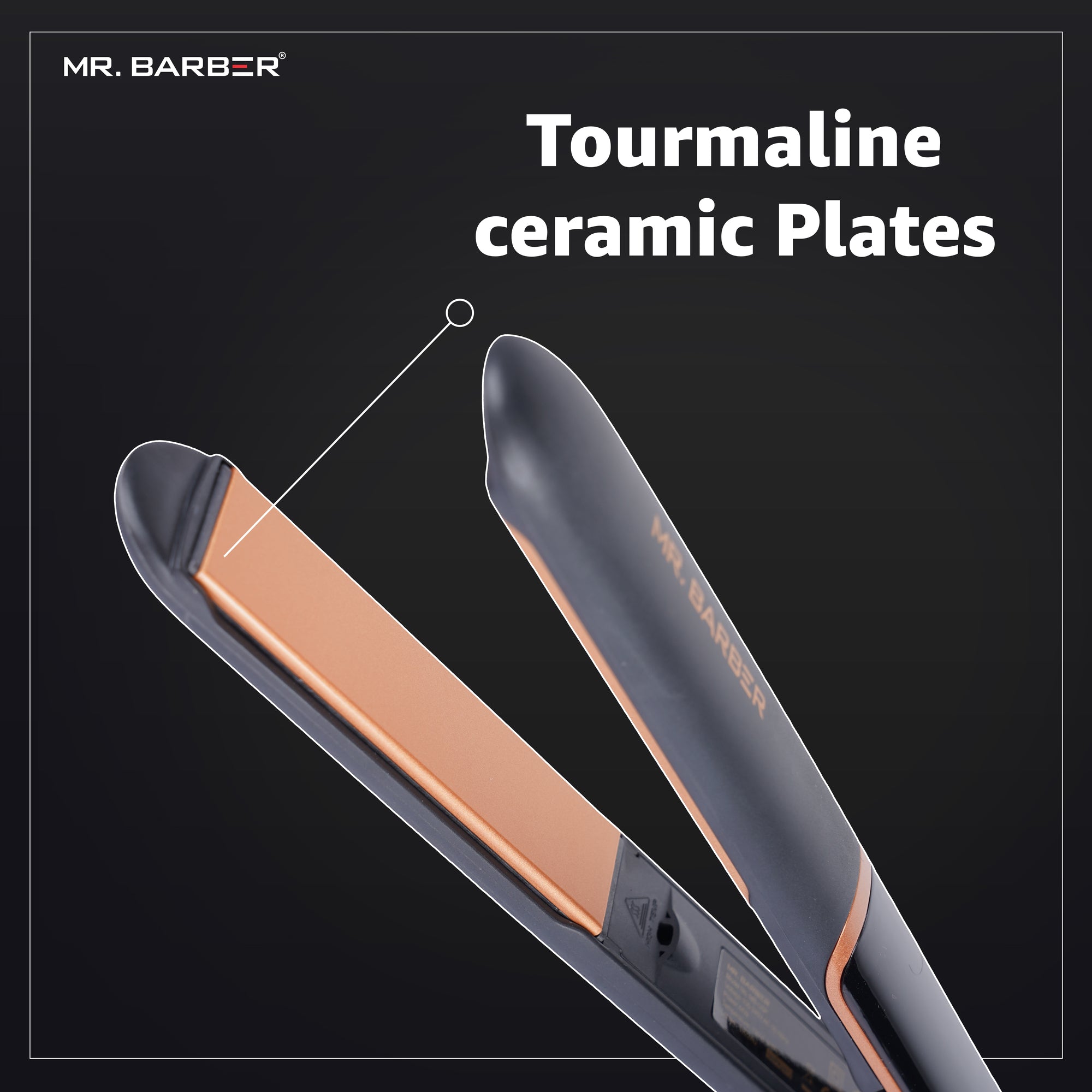 Mr. Barber Ultra Straits Pro Hair Straightener With Anti-Static Technology & Flat Ceramic Iron (Black) - 1 Piece