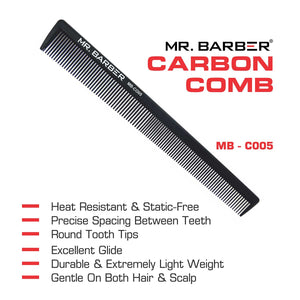 Mr. Barber Barbering Comb MB-CO05 | Durable Professional Hair Styling Comb for Precise Grooming (1 Piece)