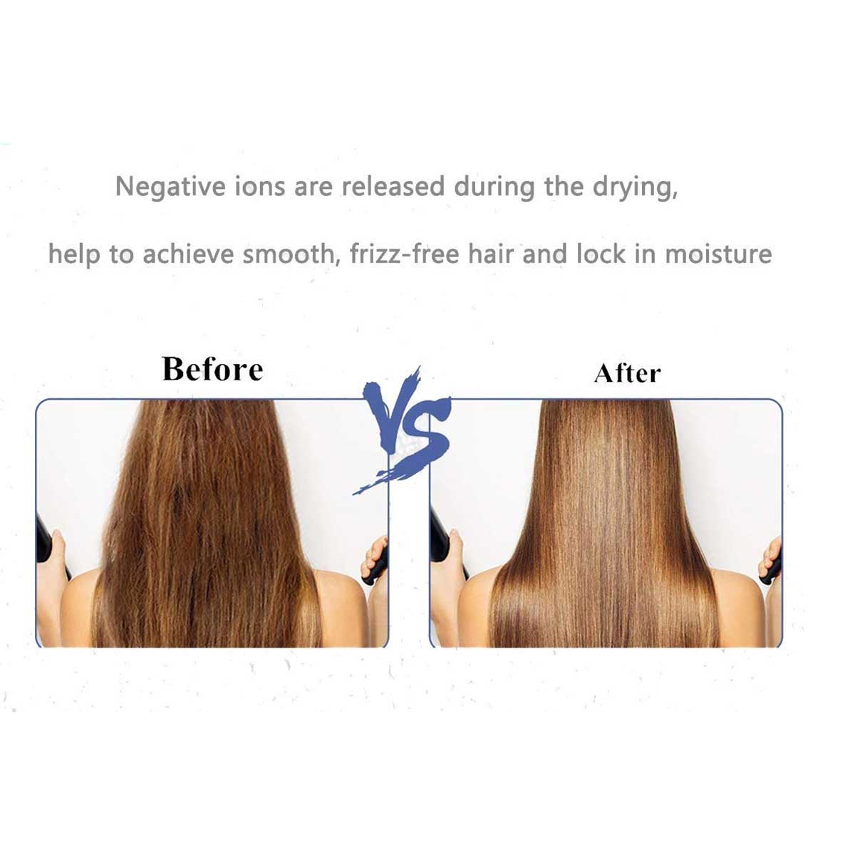 Mr. Barber Airmax Dryer with 2 Air Flow Detachable Nozzles Turbo Motor Powerful Professional Hair Dryer For Styling & Dressing 2400 Watts (Black) - 1 Piece