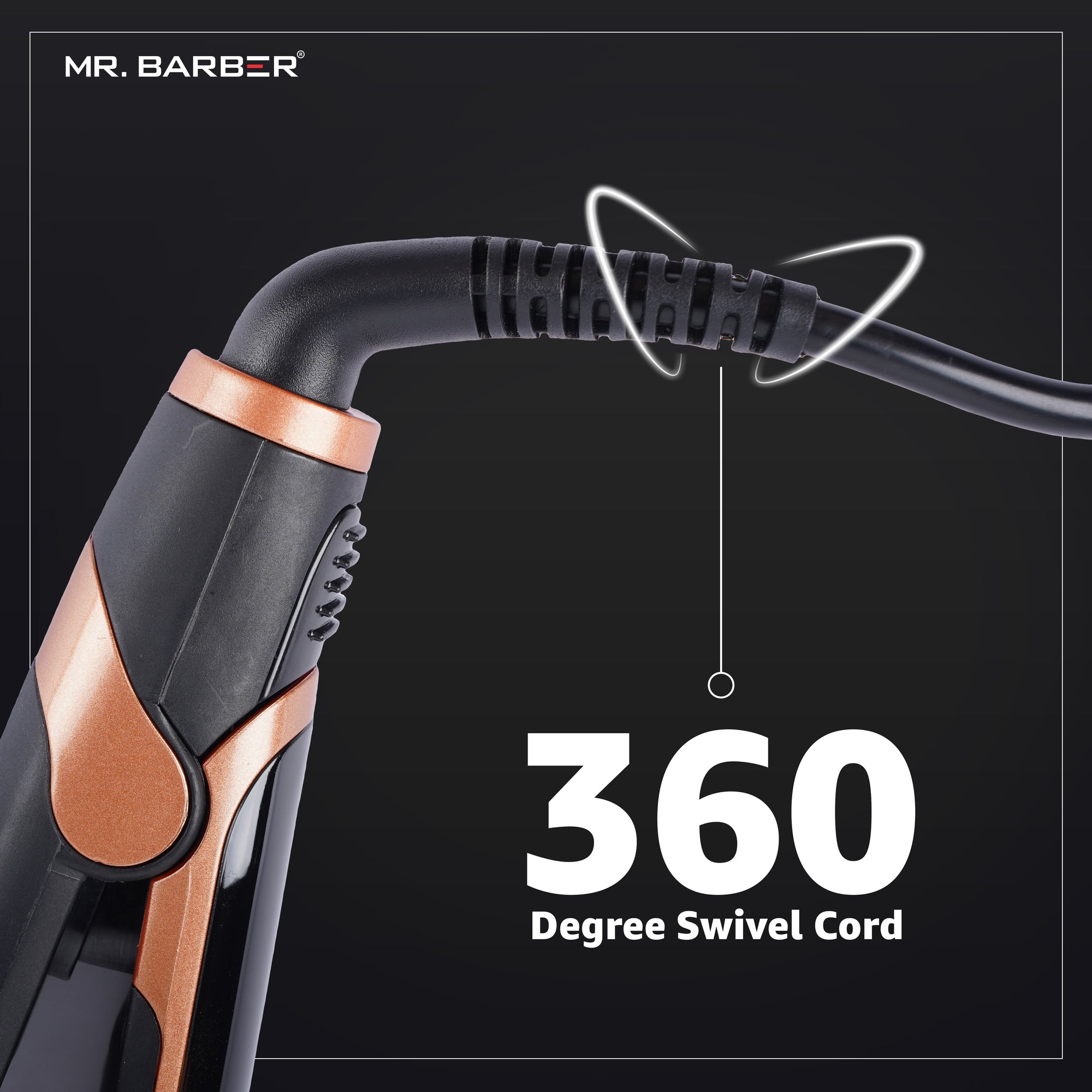 Mr. Barber Ultra Straits Pro Hair Straightener With Anti-Static Technology & Flat Ceramic Iron (Black) - 1 Piece