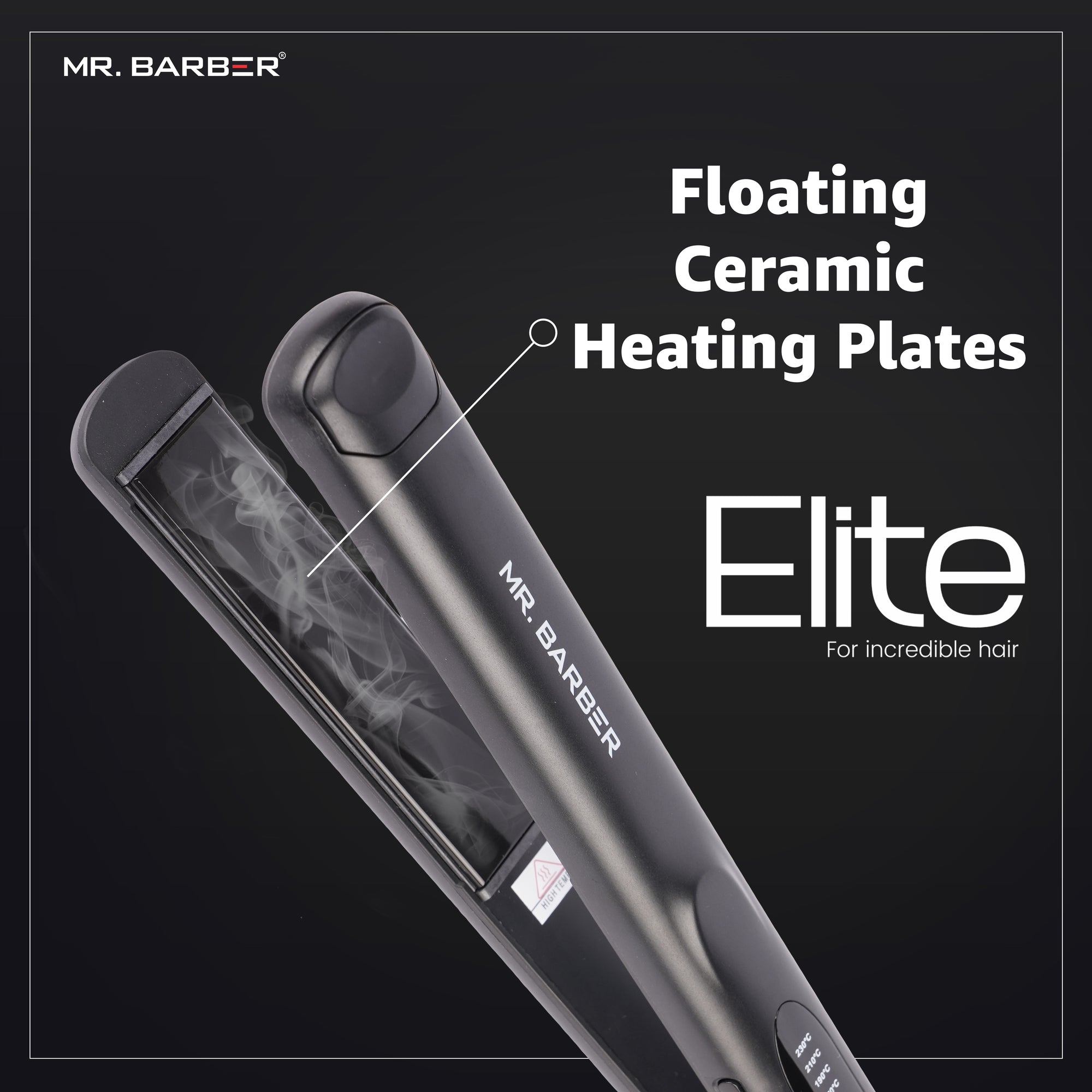 Mr. Barber Elite Hair Straightener With Supremely Advanced Technology & Automatic Sleep Mode (Black) - 1 Piece