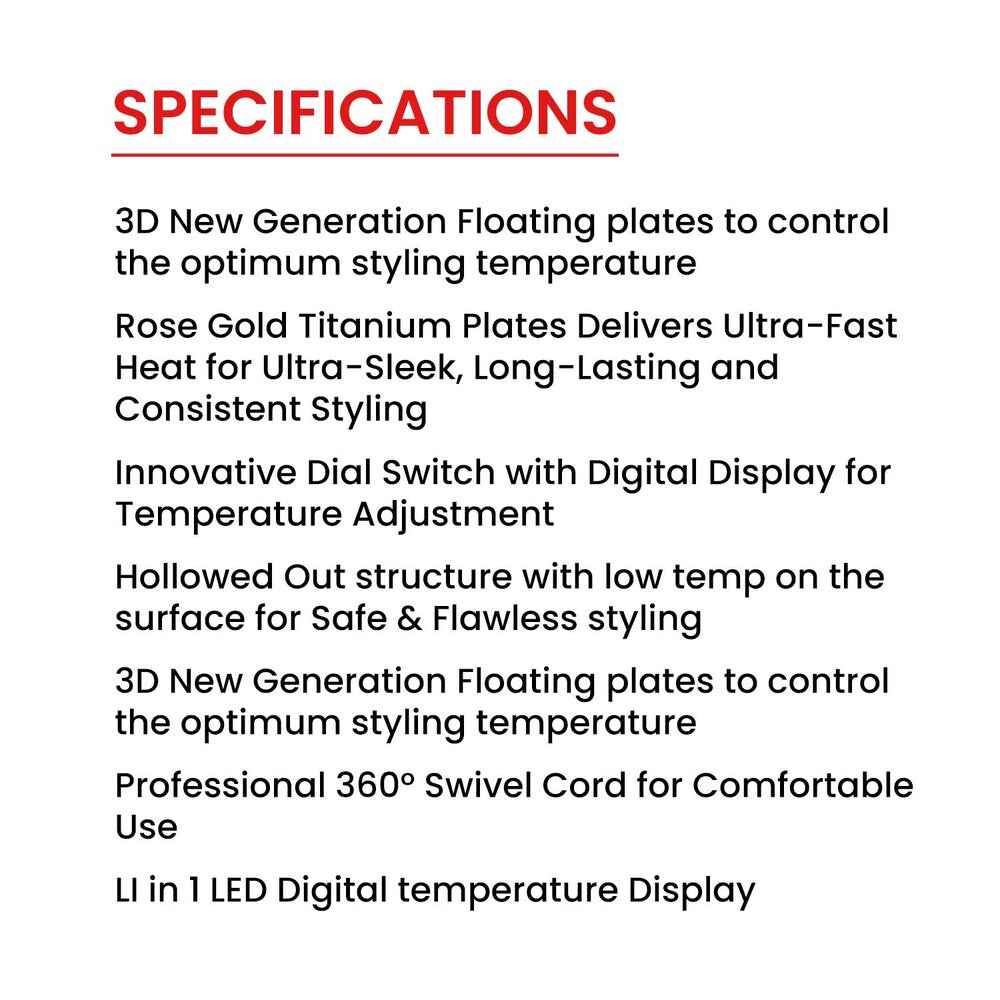 Mr. Barber MB-SRP Supreme Pro Hair Straightener, Styler With 3D Smooth Shine, Temperature Setting, Professional Flat Ion (Blue) - 1 Piece