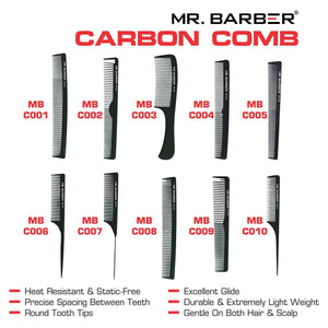 Mr. Barber Large Precision Cutting Comb MB-CO08 | Professional Hair Styling Comb for Accurate Cuts (1 Piece)
