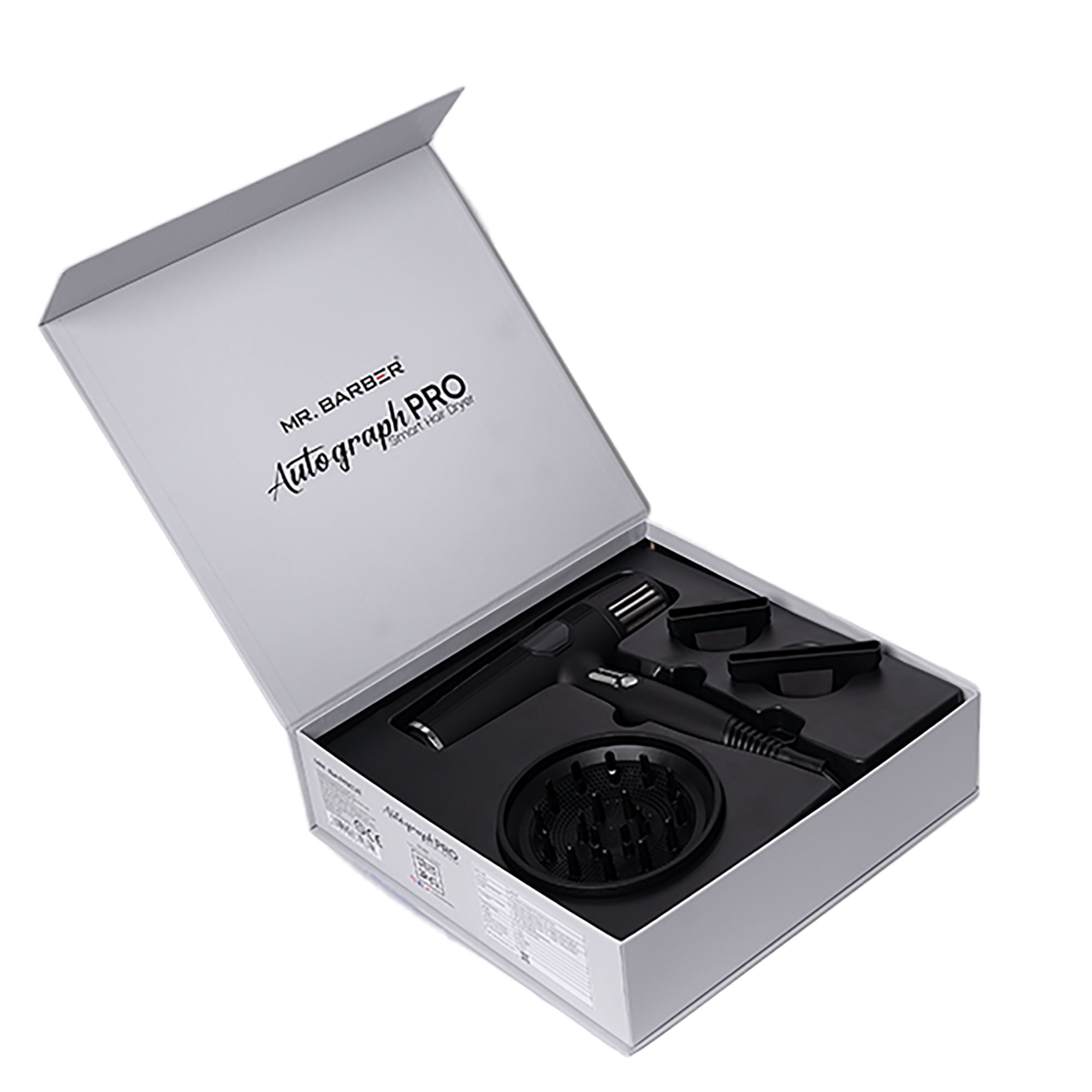 Mr. Barber Autograph Pro Smart Hair Dryer 2400 Watts - Black | Bldc Motor 70000 RPM | Quick Dry 5 Heat Modes