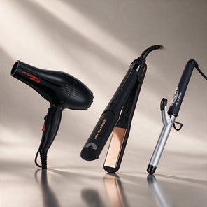 Mr. Barber Complete Styling Trio | Power Play Dryer + Ultima Shine Pro Straightener + Curl On Tong 25mm