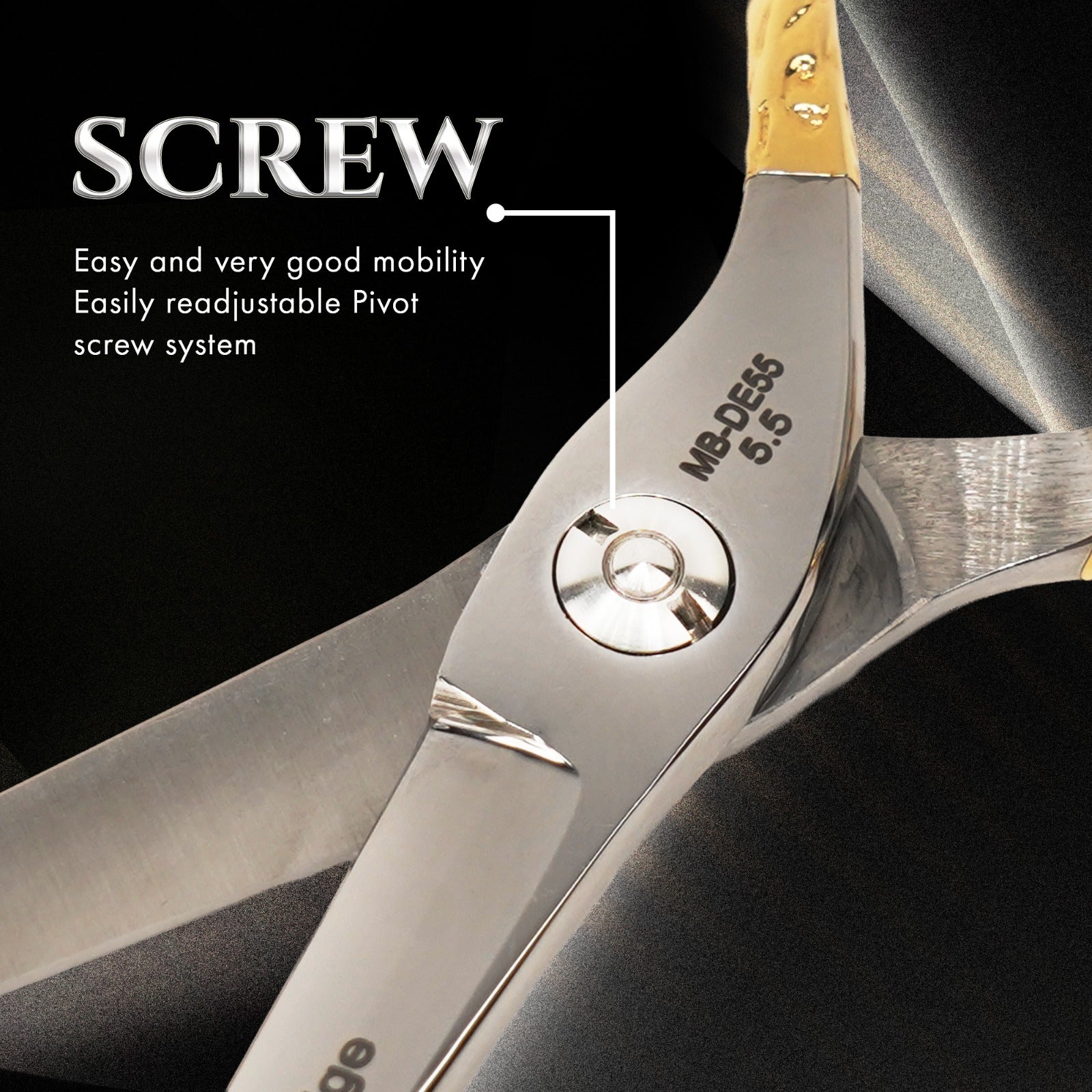 Mr. Barber Classic Dragon Edge Hair Cutting Scissor – Premium Professional Salon Scissors with High-Quality Special Steel, Pivot Screw System, and Golden Dragon Handle (5.5 Inch)