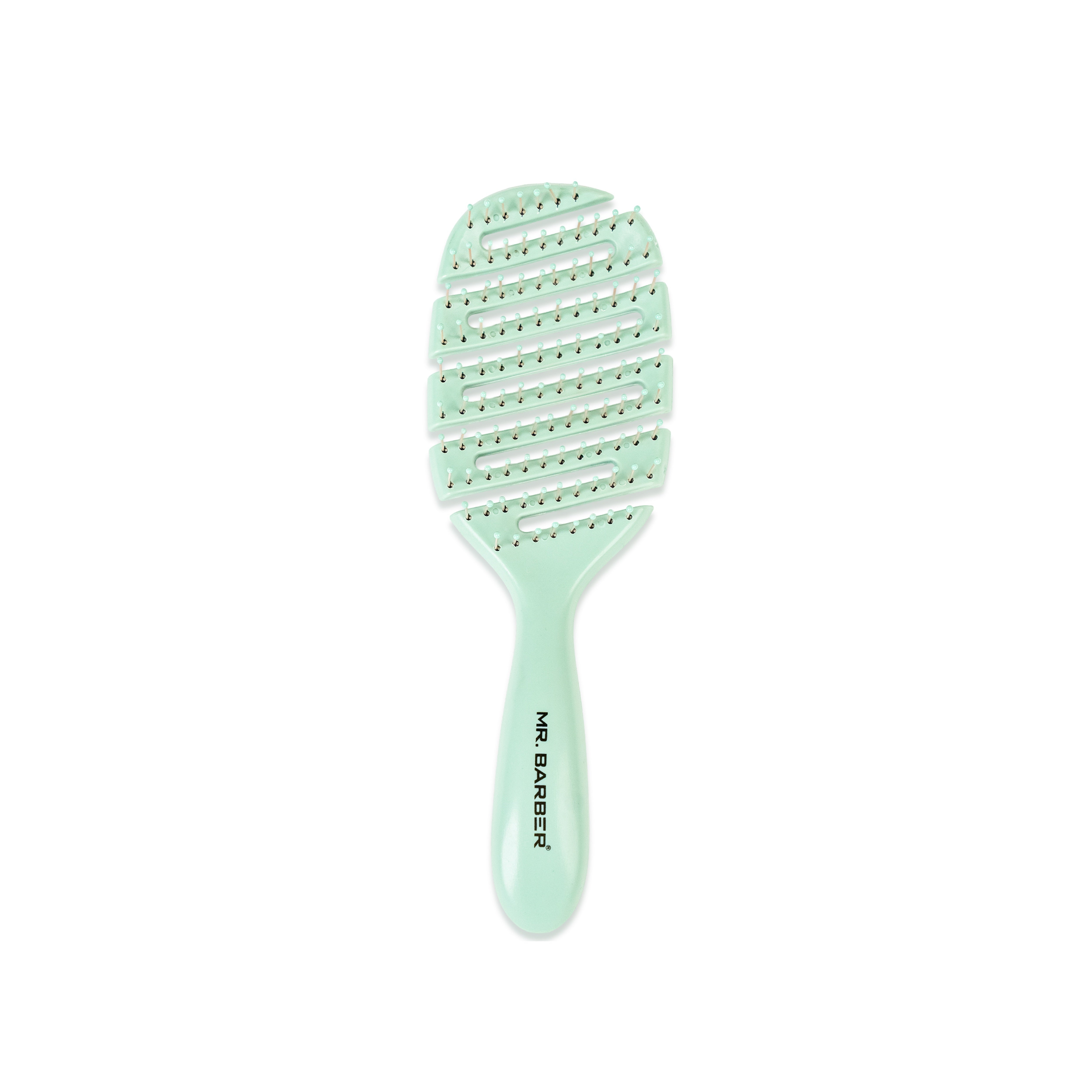 Mr. Barber FlexFlow Detangler Brush | Flexible Open-Vent Hair Brush | Memory Flex Technology | Gentle Pain-Free Detangling | Helps Reduce Hair Breakage | Lightweight Ergonomic Grip | Suitable for All Hair Types
