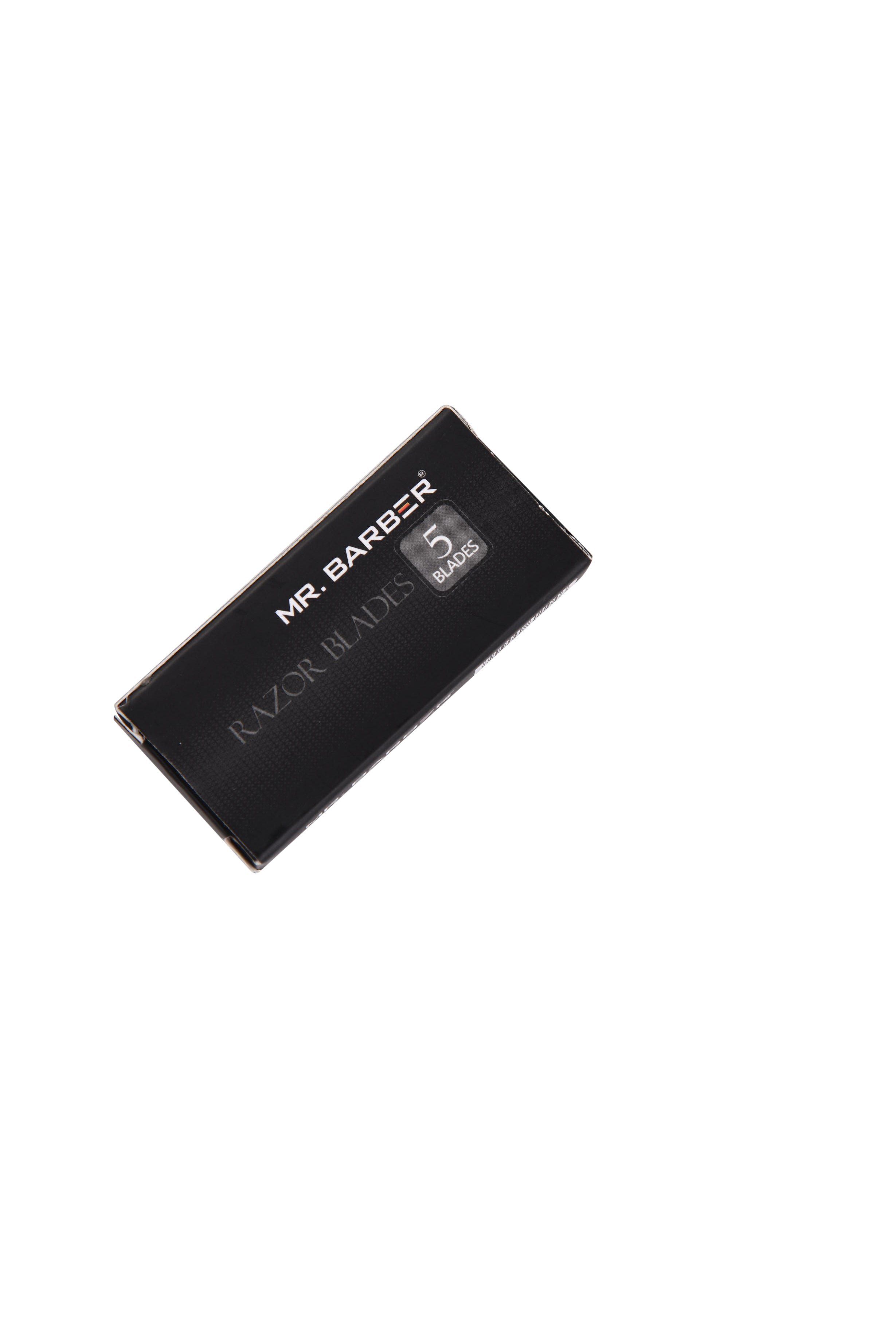 Mr. Barber Hair Razor Blades | Sharp Edge, Lightweight Stainless Steel Finish | Ideal For Hair Texturing & Precision Cuts (MB-RZB) - Pack of 5 Blades