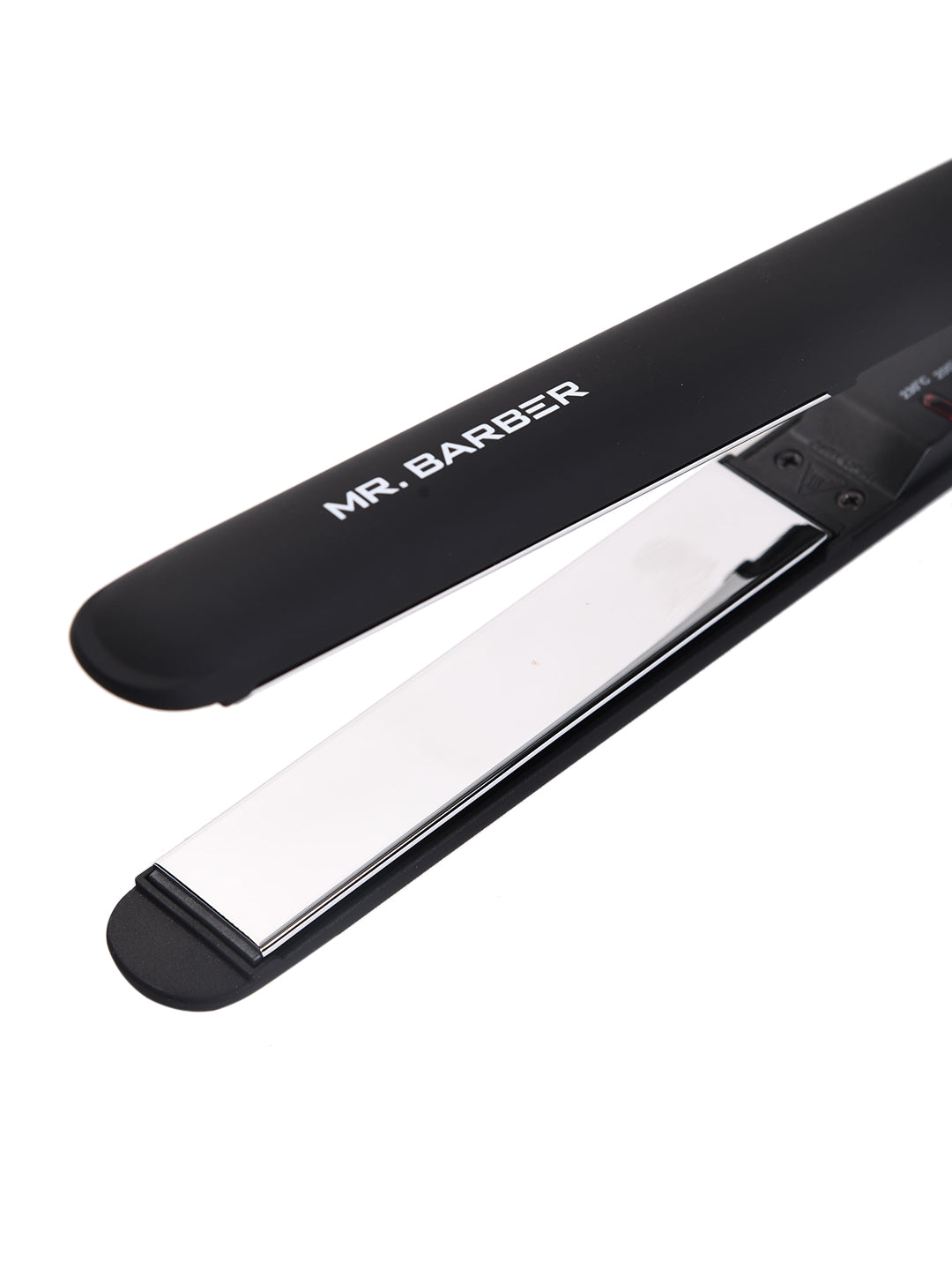 Mr. Barber Straits N Shine Slim Titanium Plates, Professional Hair Straightener - Black Flat Iron - 1 Piece