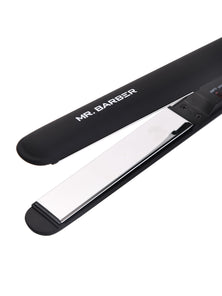 Mr. Barber Straits N Shine Slim Titanium Plates, Professional Hair Straightener - Black Flat Iron - 1 Piece