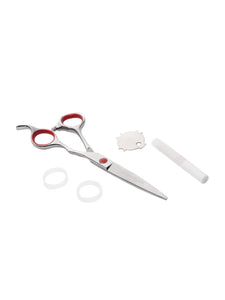 Mr Barber Classic X Series 5.5 inch (14 cm), Stainless Steel Professional Hair Cutting Scissors -Silver Ergonomic Design - 1 Piece