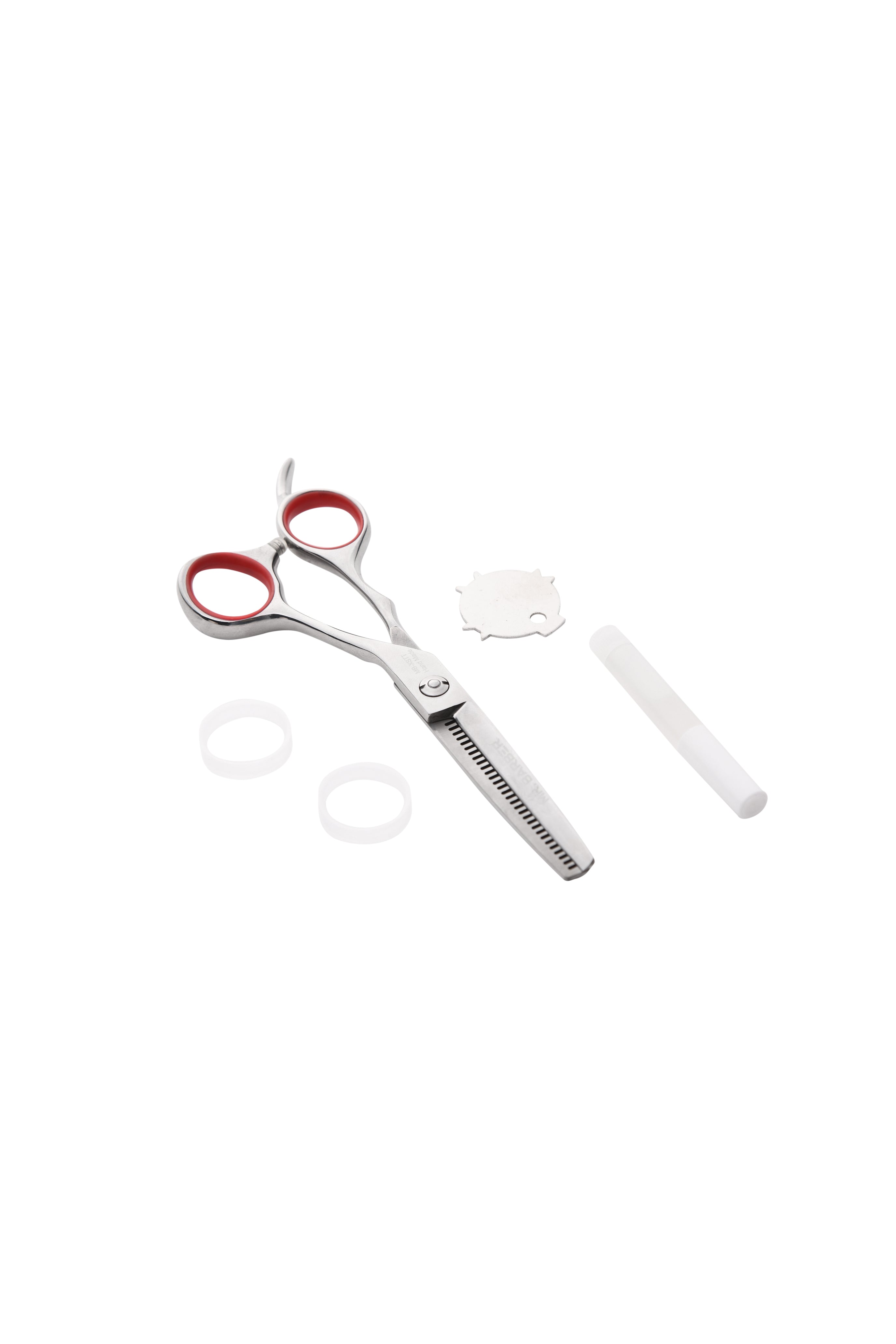Mr. Barber MB-XSTT Classic Stainless Steel Triple Honed Handmade Hair Cutting Lightweight Scissor With Ergonomic Handle & Silicon Silencer - 1 Piece
