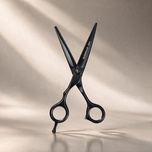 Mr. Barber Black Teflon Scissors – 5.5 Inch | Corrosion-Proof Coating