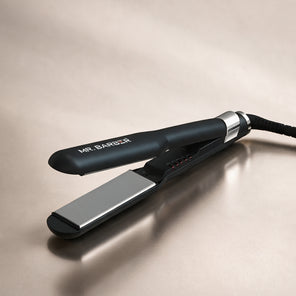 Mr. Barber Strait N Shine Hair Straightener – Black | Slim Titanium Plates