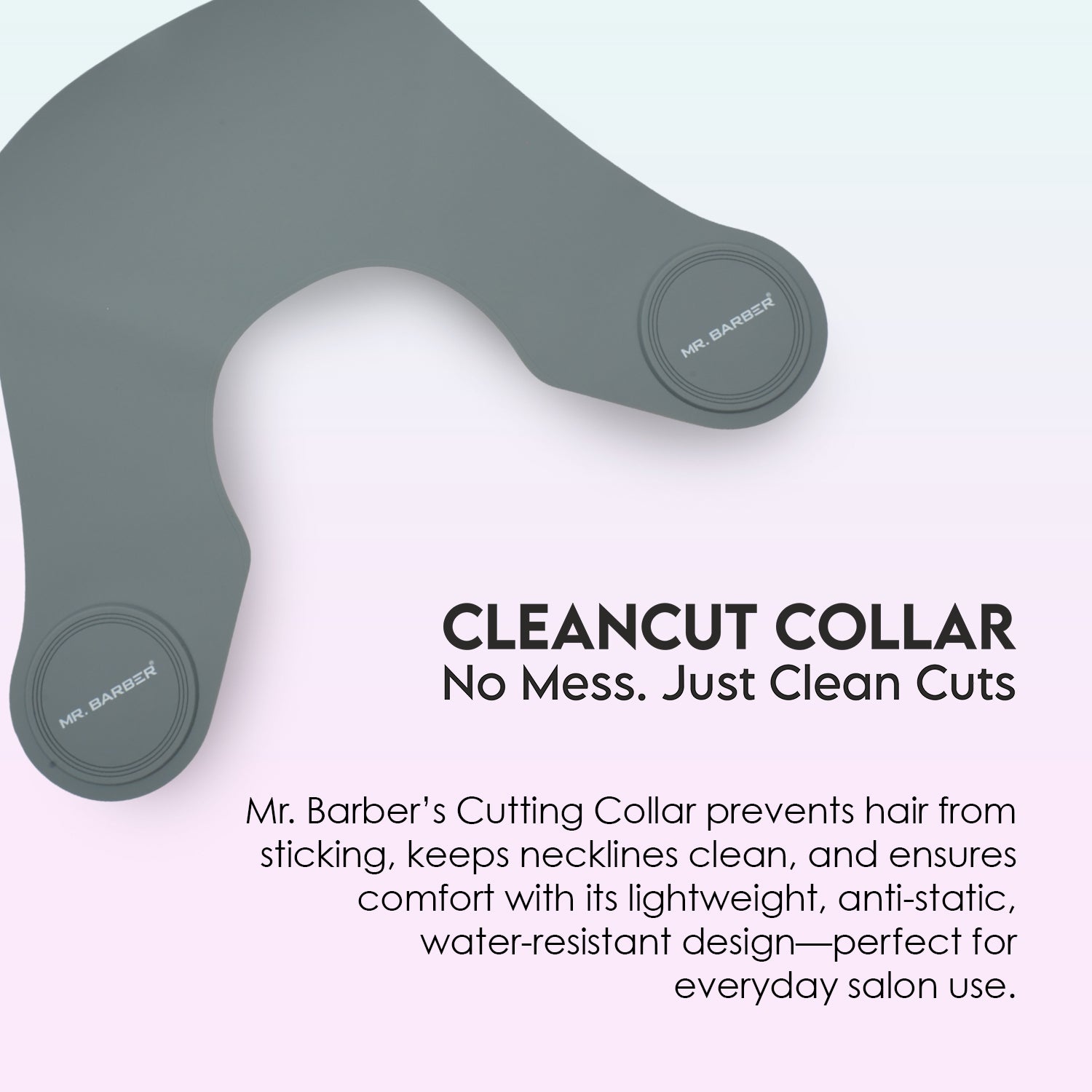 Mr. Barber Cutting Collar | For Anti-Static Hair, Smooth, Lightweight & Water-Resistant 19.2x13.7 Inches
