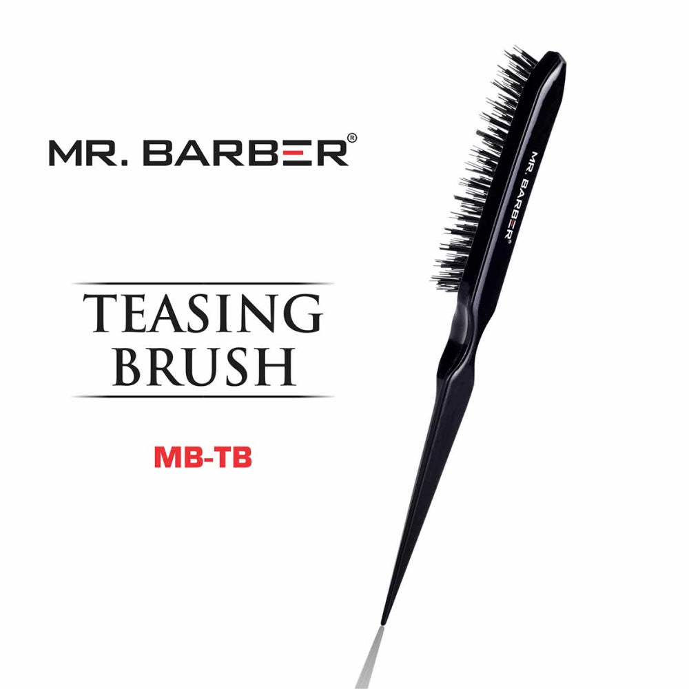 Mr. Barber Teasing Brush MB-TB | Ideal for Back Combing Professional Hairdressing Brush - 1 Piece