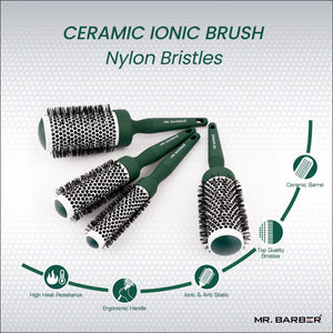 Mr. Barber Green Ceramic Ion Thermal Brush 43mm