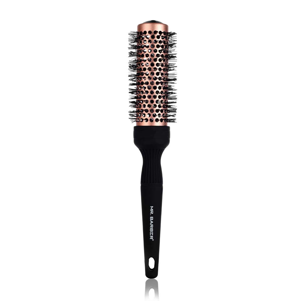 Mr Barber Copper Ceramic Barrel Hair Brush - 43 mm, Round Thermal Brush-Black & Copper/Blow Dry Brush - 1 Piece