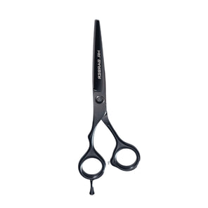 Mr. Barber Classic Black Teflon Scissors 5.5" (14 cm) | Professional Hair Cutting Shears - 1 Piece