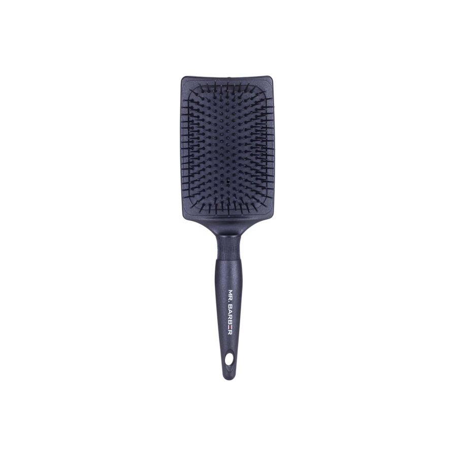 Mr. Barber Paddle Detangling Brush MBPDL | Nylon Bristles for All Hair Types | Scalp Stimulation, Shine & Smooth Styling - 1 Piece